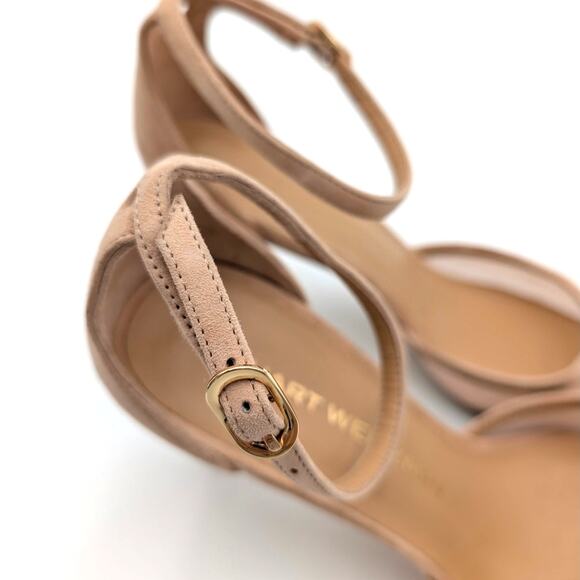 Stuart Weitzman 80mm Heel Pumps Ankle Straps Women's Pink Size US5.5 EU36 - Picture 7 of 12